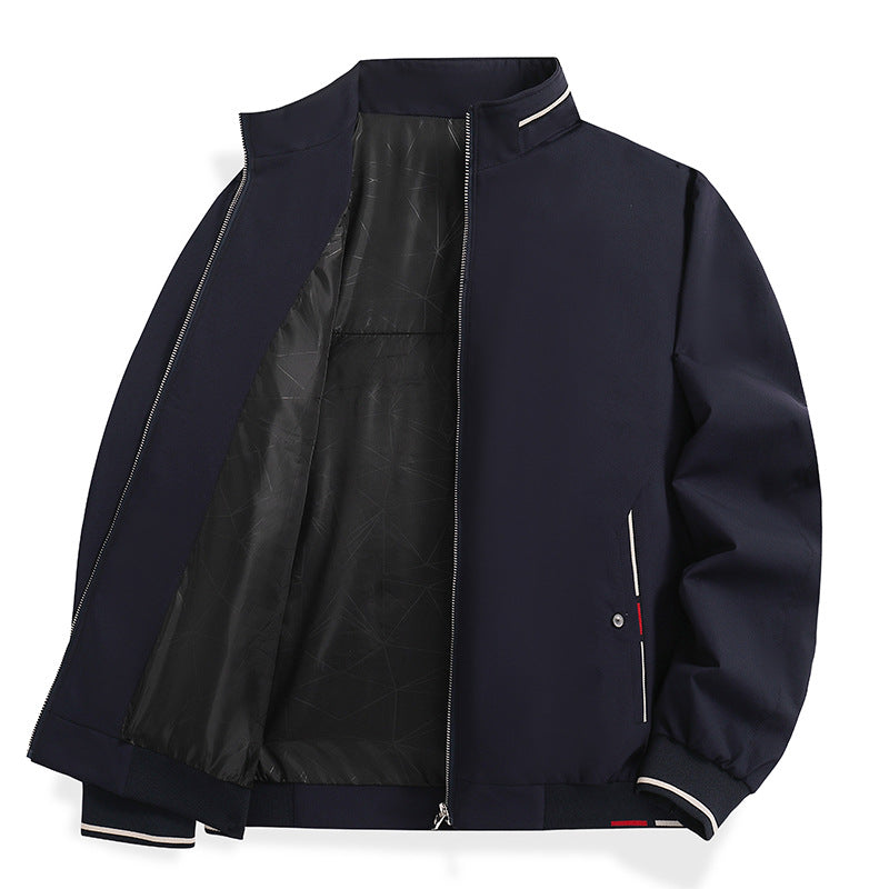 Men's Light Urban Windbreaker with Stand-Up Collar, Two-Way Zip and Zip Pockets Amarae