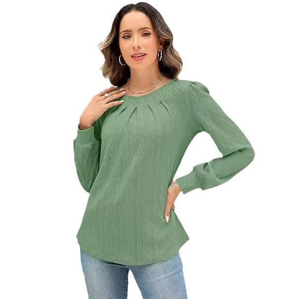 Ladies' blouse stylish with decorative draping Lune London