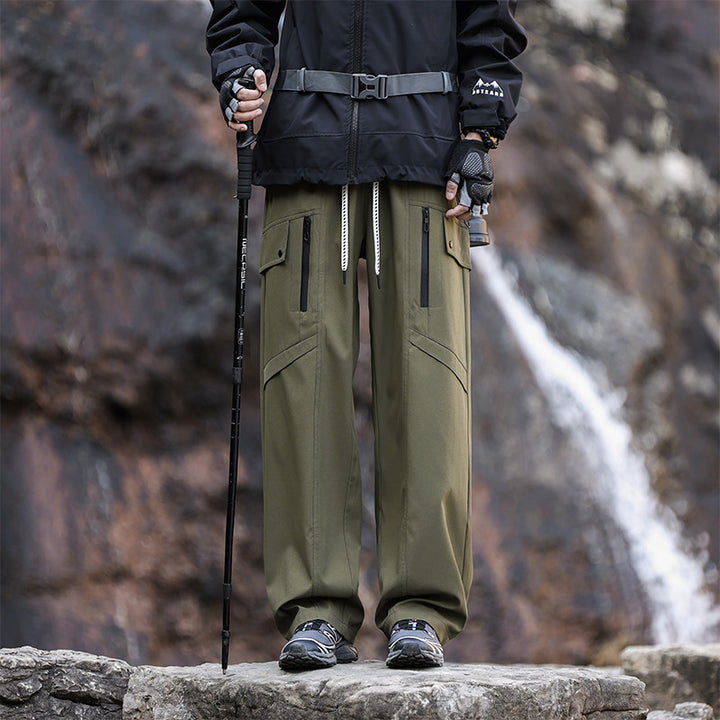 Multifunctional hiking pants for men with adjustable waist and practical pockets Lune London