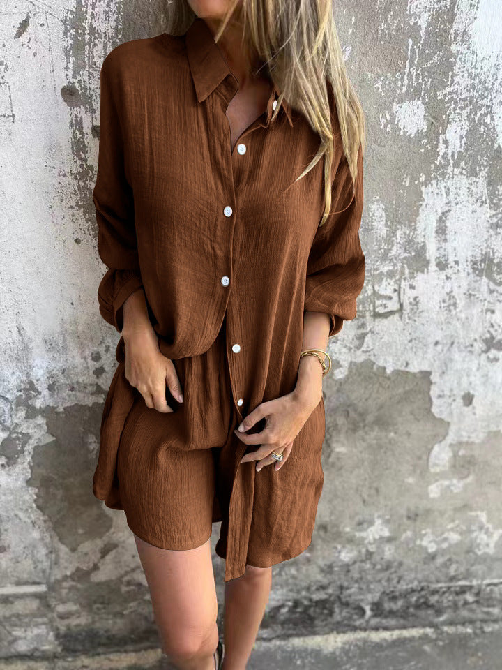 Shirt dress for women with practical side pockets Lune London