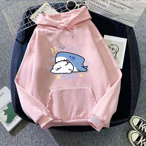Women's hoodie with playful whale motif Chic & Stil