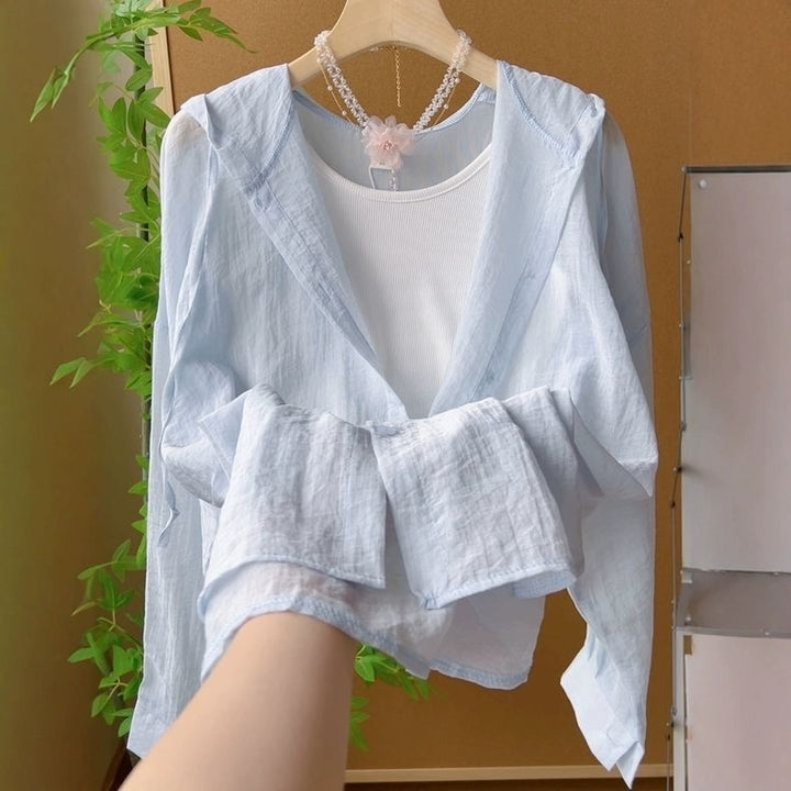 Veste d'été légère pour femmes avec design en volants Chic & Stil