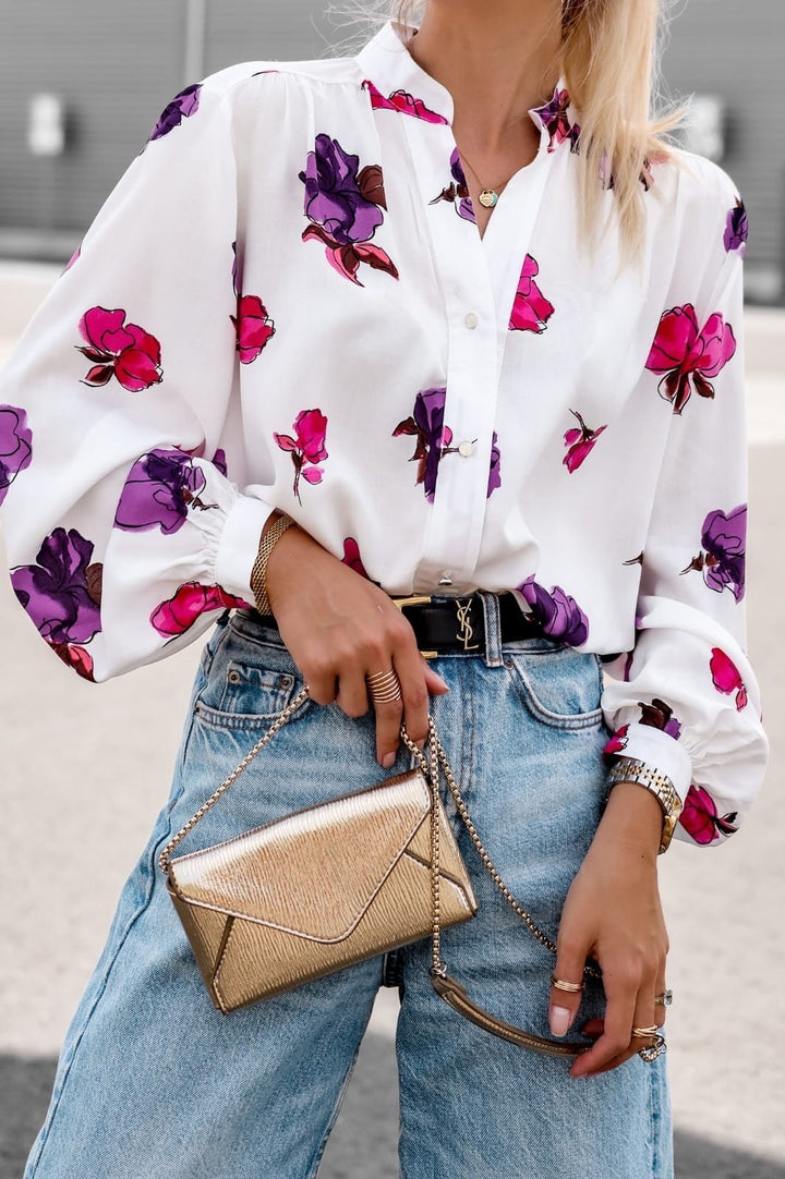 Elegant blouse for women with floral print Lune London