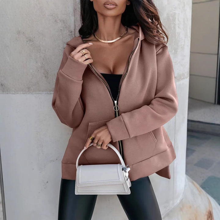 Stylish zip-up hoodie for women Lune London
