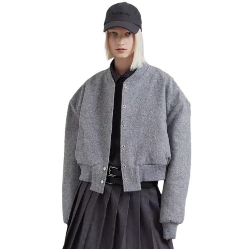 Veste surdimensionnée à la mode pour femmes en mélange de laine Chic & Stil