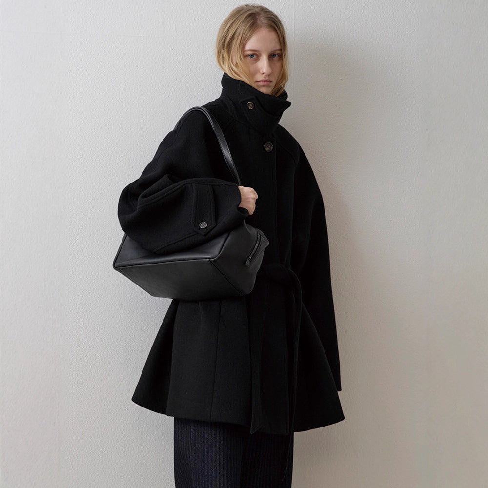Manteau en laine matelassé pour femmes avec col élégant Chic & Stil