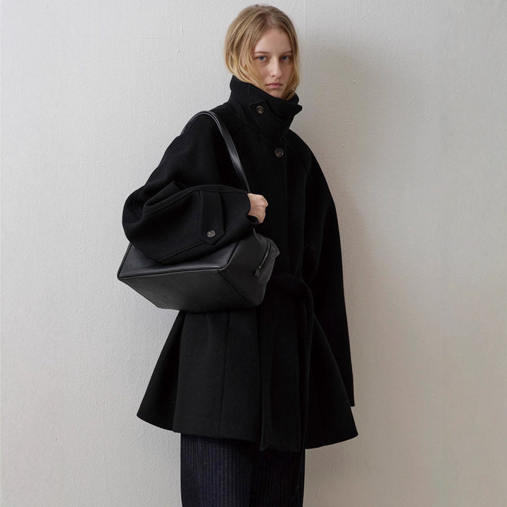 Manteau en laine matelassé pour femmes avec col élégant Chic & Stil