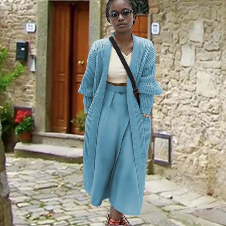 Elegant chunky knit coat for women Lune London