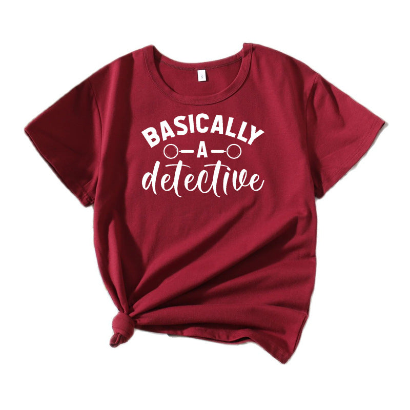 Women’s Quirky Detective Humor T-Shirt Lune London