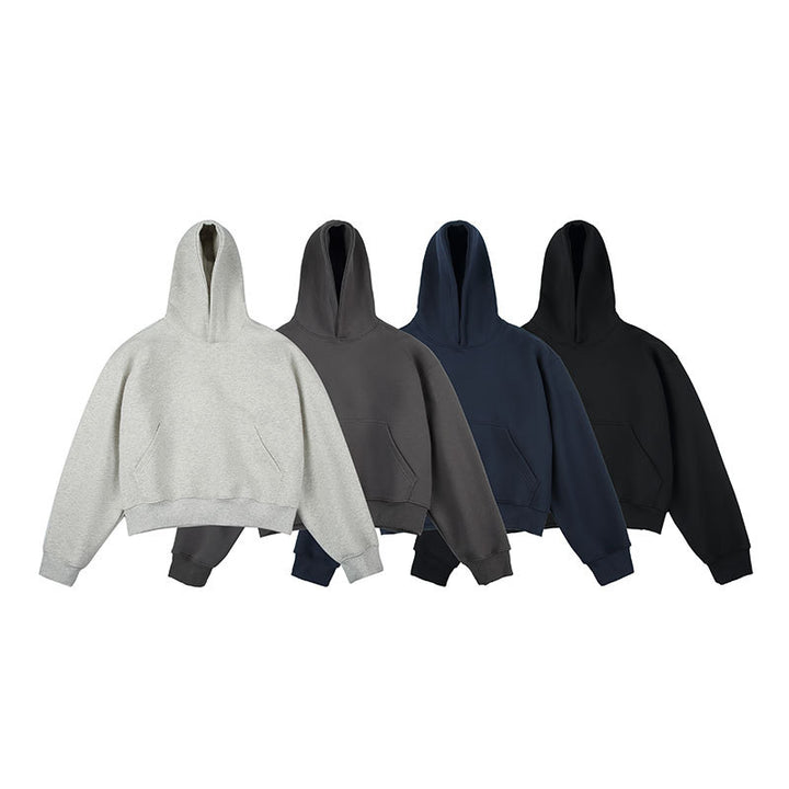 Unisex Kastiger cropped hoodie with kangaroo pocket and ribbed hem Amarae