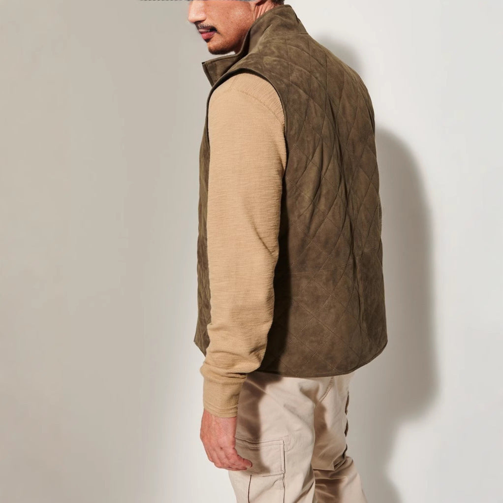 Heated vests for men with high collar Lune London