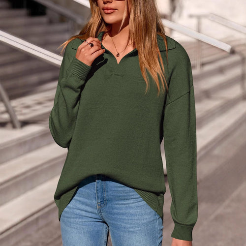 Amarae casual polo sweater for women