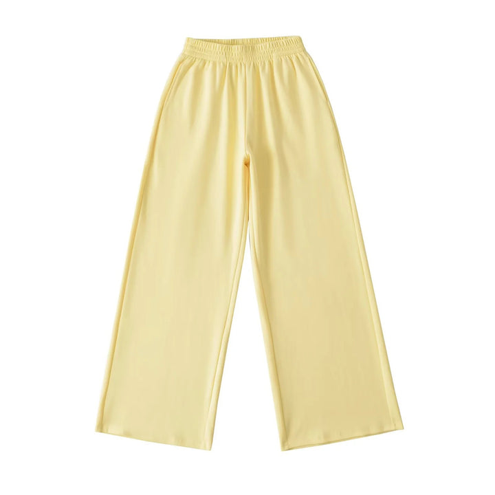 Wide jersey pants for women with elastic waist Lune London