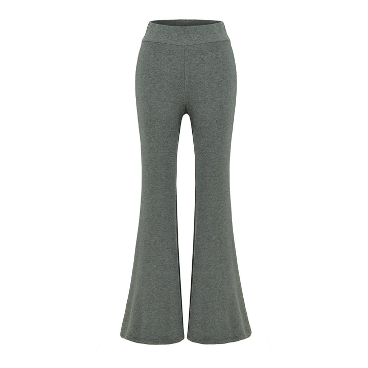 Women's High-Waisted Flared Jersey Leggings with Flared Hem