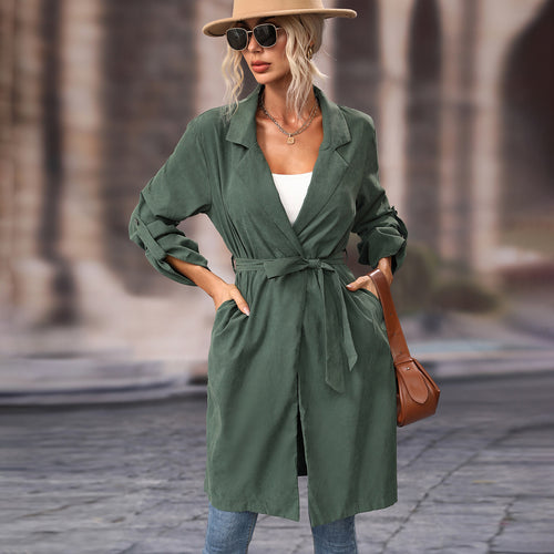 Manteau trench oversize pour femmes avec ceinture ajustable Chic & Stil