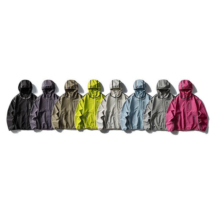 Unisex Waterproof Softshell Outdoor Jacket with Welded Seams and Hood Amarae