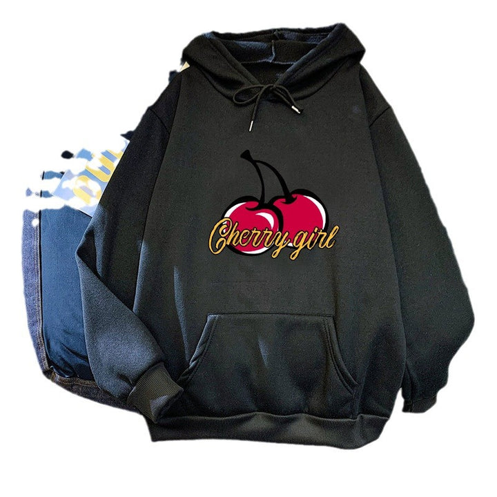 Women's hoodie with cheerful cherry motif Chic & Stil