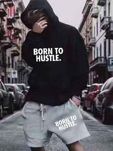 Women's hoodie and sporty shorts set with motivational Amarae inscription