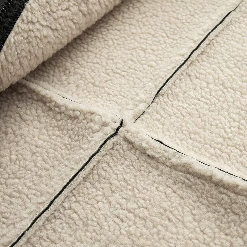 Leatherette jacket for women with warm Sherpa lining and practical pockets Lune London