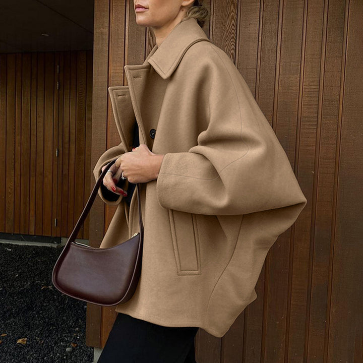 Oversized wool coat for women with classic cut Lune London