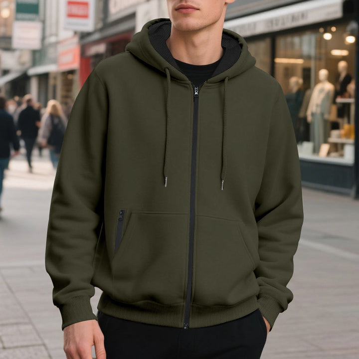 Men's Zip-Up Hoodie with Pockets Lune London
