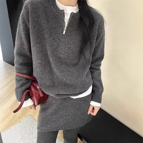 Robe en tricot pour femmes avec fermeture éclair Chic & Stil