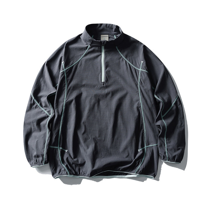 Unisex Lightweight Tech Half-Zip Pullover with Raglan Sleeves Amarae