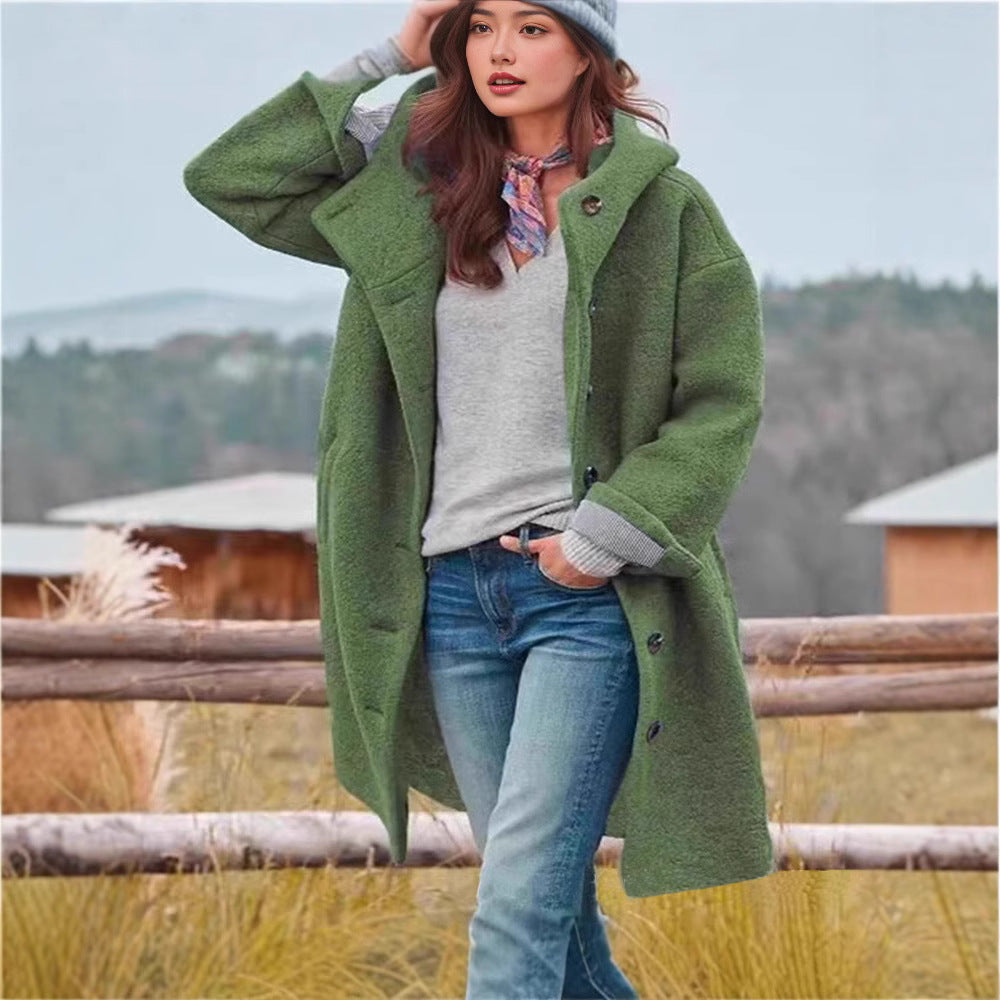 Amarae oversized wool coat for women