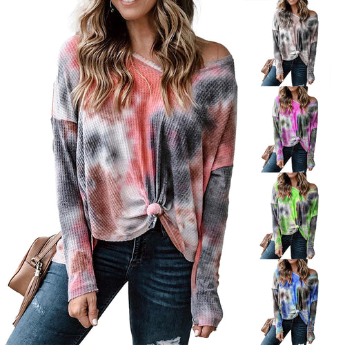 Waffle knit off-the-shoulder top for women Amarae