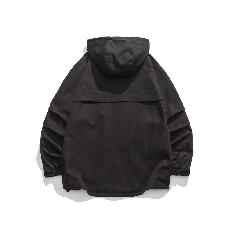 Unisex Boxy-Utility-Hooded Jacket with Multiple Pockets, Adjustable Hem and Windproof Shell Amarae
