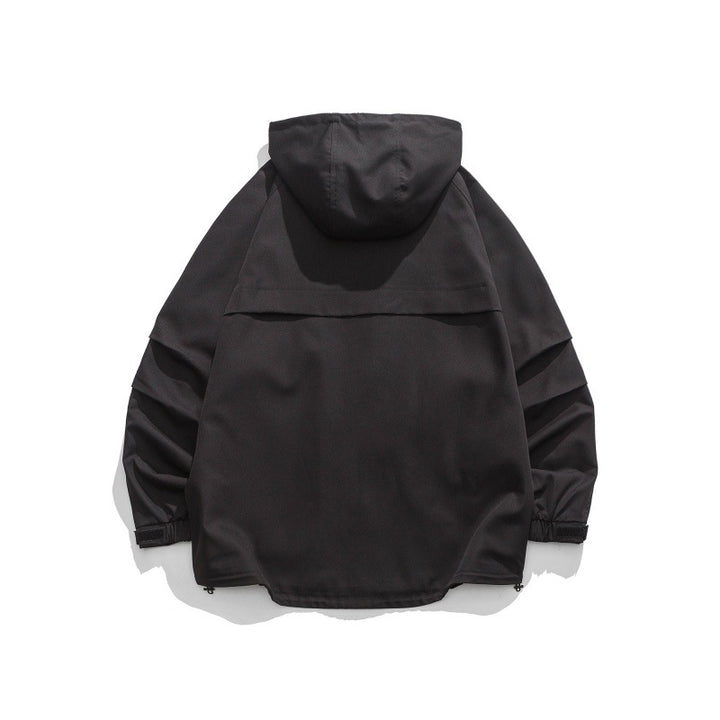 Unisex Boxy-Utility-Hooded Jacket with Multiple Pockets, Adjustable Hem and Windproof Shell Amarae