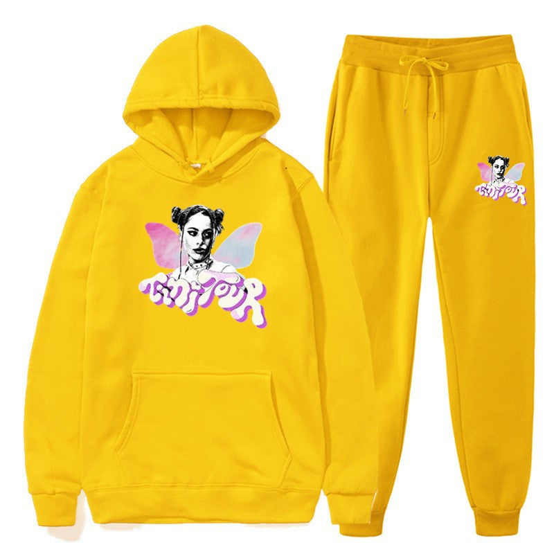 Women's sweatshirt and jogging pants set with creative graphic design Chic & Stil