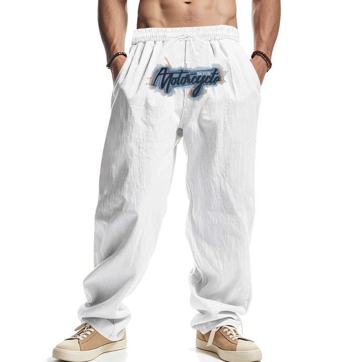 Men's casual leisure pants with a drop crotch and side pockets Chic and style