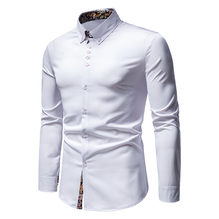 Elegant long-sleeve shirt for men with a eye-catching paisley pattern Lune London