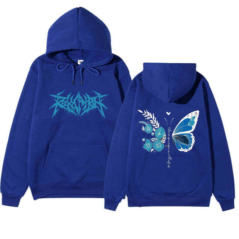 Women's hoodie with unique butterfly and flower motif Lune London