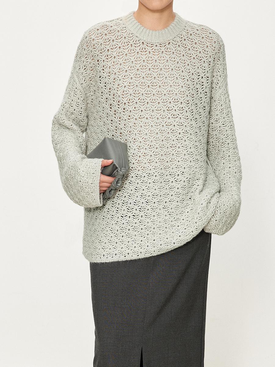 Pull en maille aérienne pour femmes avec structure ouverte Chic & Stil
