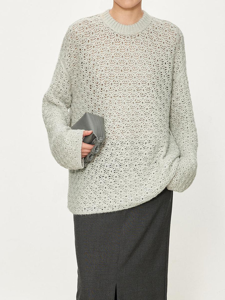 Pull en maille aérienne pour femmes avec structure ouverte Chic & Stil