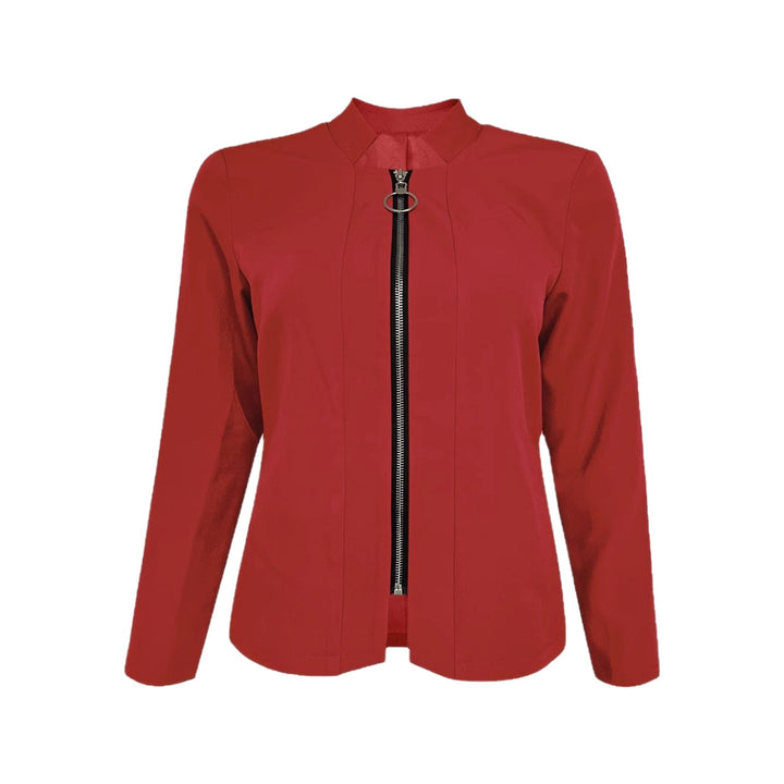 Women's biker jacket with innovative cut and practical zipper details Lune London