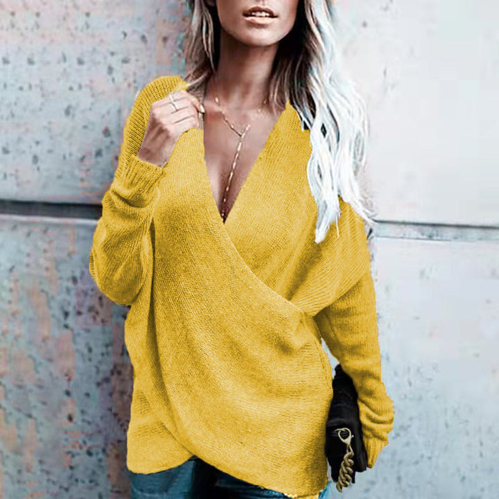 Lune London women's wrap knitted pullover