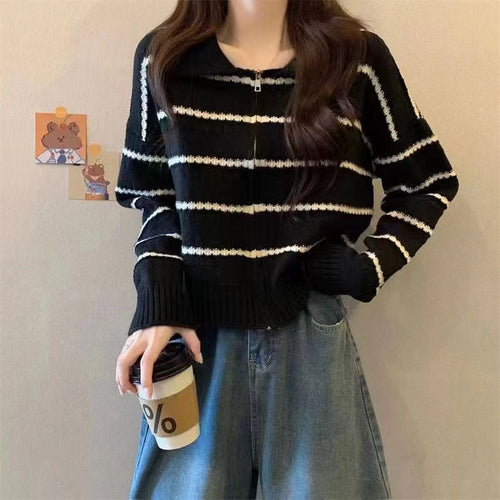 Striped knit sweater for women Amarae