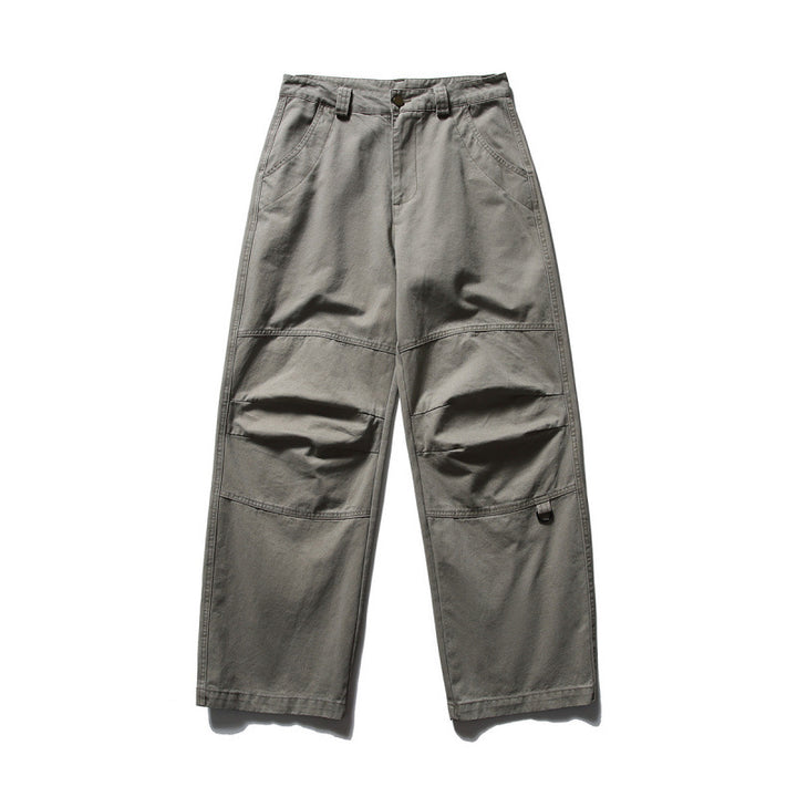 Men's Loose Utility Cargo Pants in Workwear Style with Knee Inserts and Patch Pockets Amarae