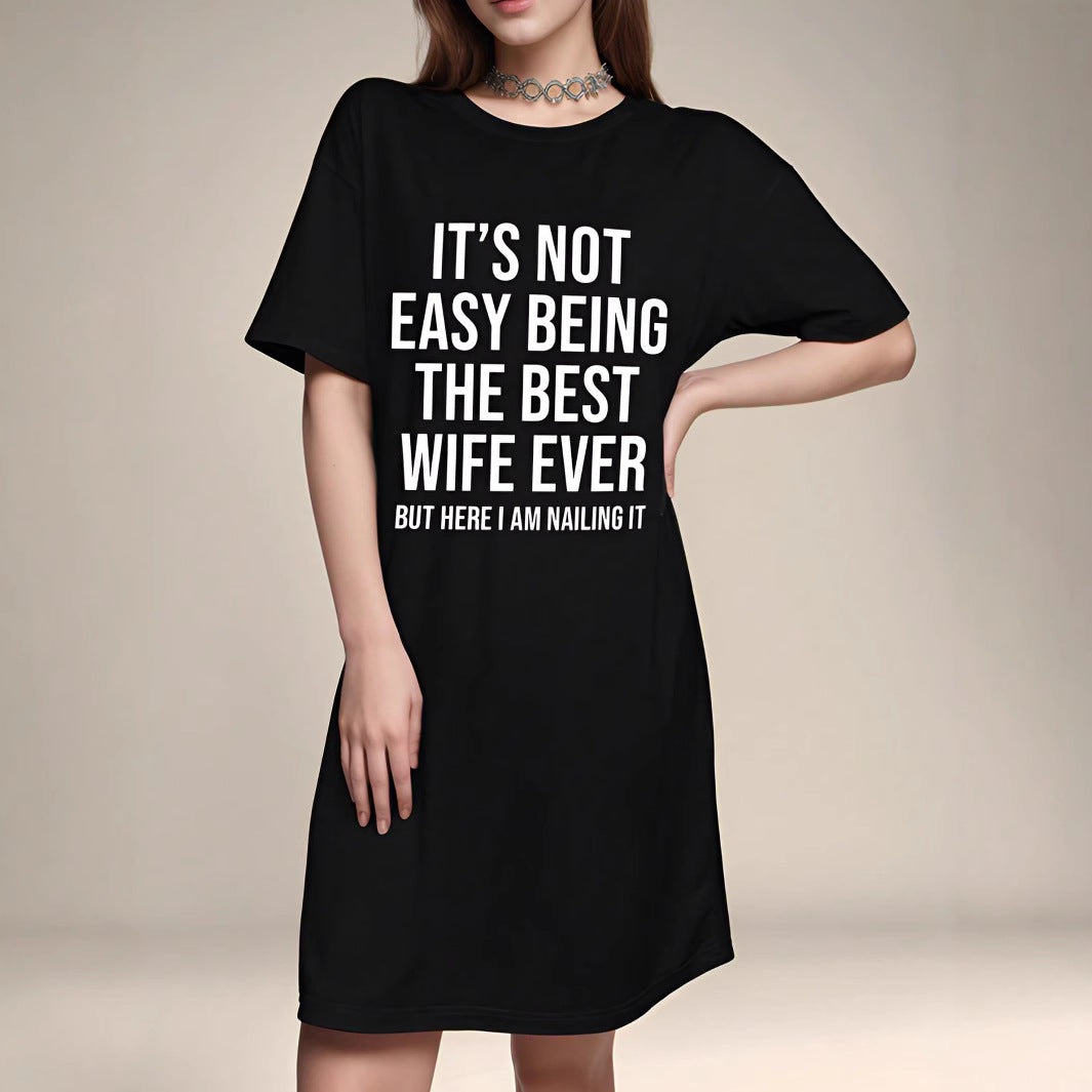 Lune London oversized graphic T-shirt dress for women