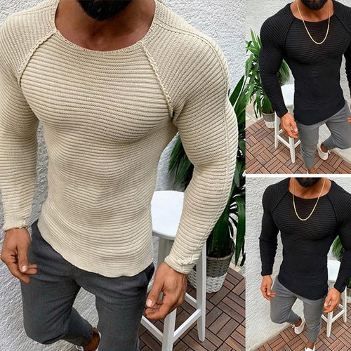 Men's Long Sleeve Shirt with Textured Design Amarae
