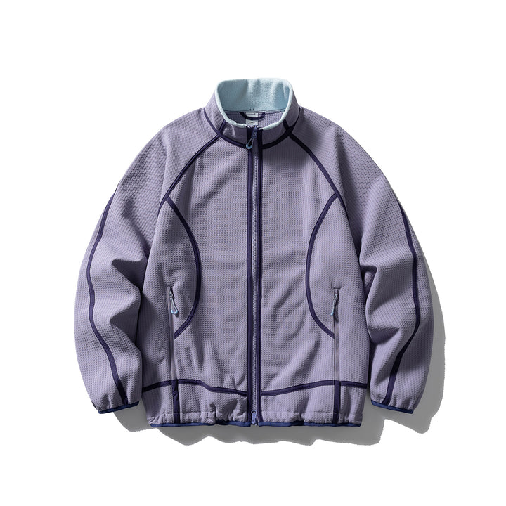 Unisex Structured Fleece Jacket with Zipper, Raglan Sleeves and Elastic Hem Amarae