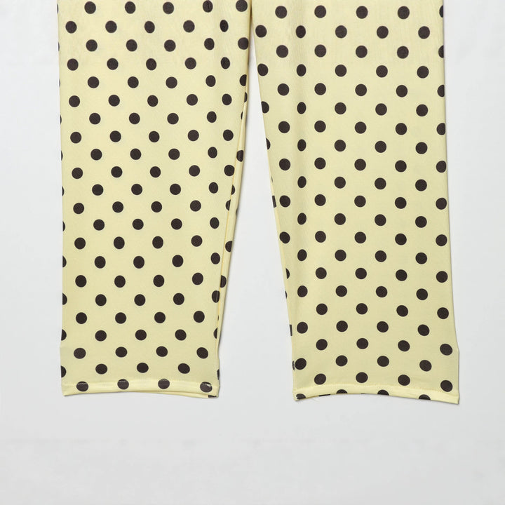 Women's High-Waisted Polka Dot Leggings made of Stretch Jersey Amarae