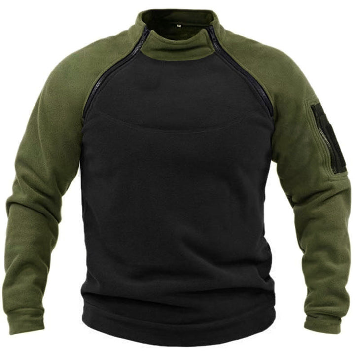 Functional fleece pullover for men with high collar Lune London