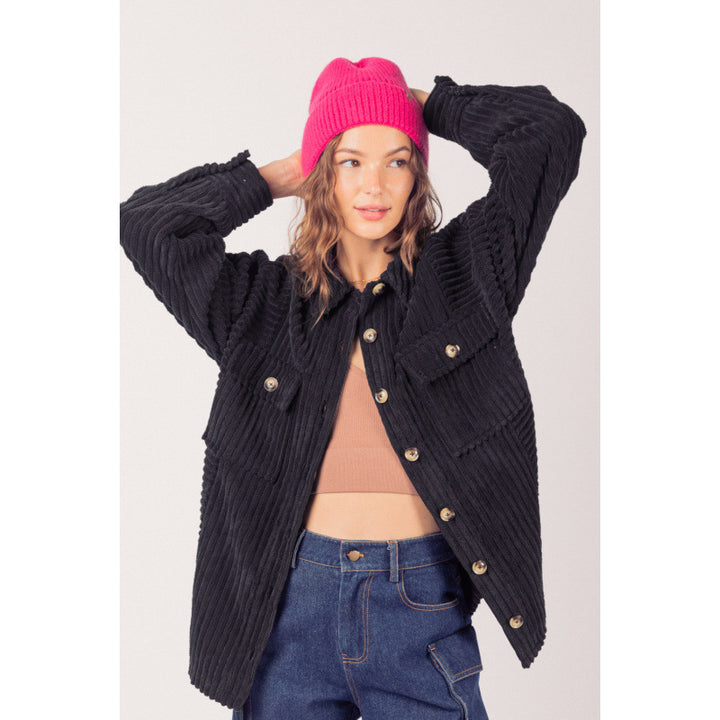Casual corduroy jacket for women with practical pockets Amarae