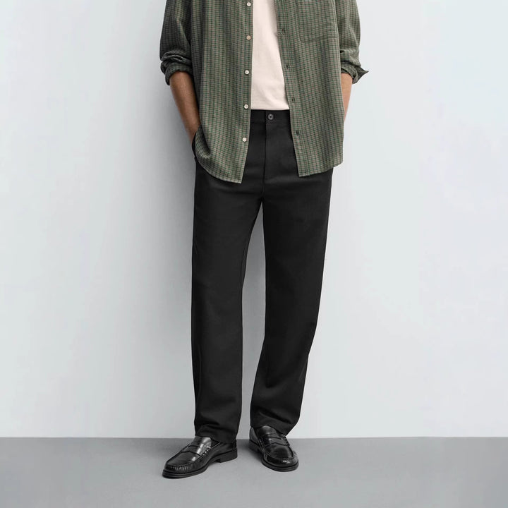 Men's straight-cut chino pants with crease Amarae