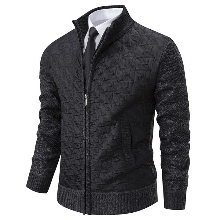 Elegant hybrid jacket for men with quilted design and refined knitted sleeves Lune London
