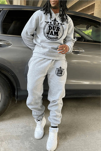 Men's hoodie and jogging pants set with elegant graphic print Amarae